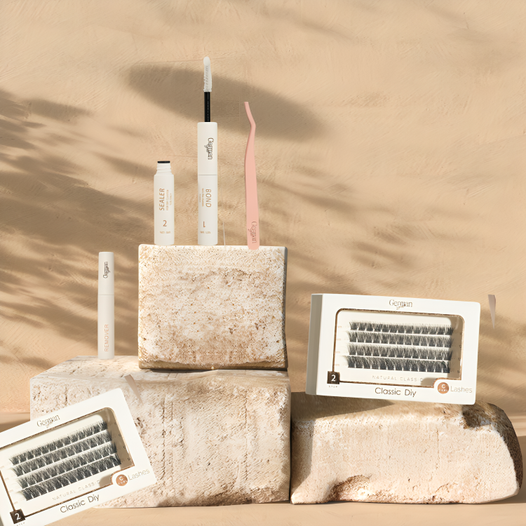 Double Flutter Duo - 2 Pack C curl﹠D curl Eyelashes with Sealer, Bonder, Remover, and Tweezer